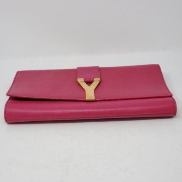 Authentic Saint Laurent Pink Gold Hardware Clutch - Picture 9 of 16
